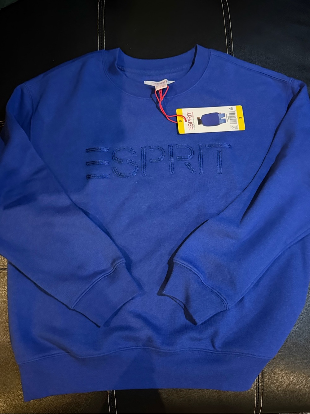 ESPRIT Women’s S Blue CrewNeck Pullover Sweatshirt Long Sleeve Costco NWT Viral